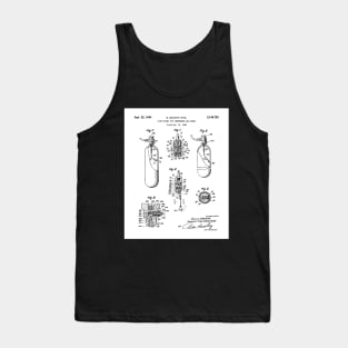 Scuba Tank Patent - Scuba Diver Deep Sea Diving Art - White Tank Top